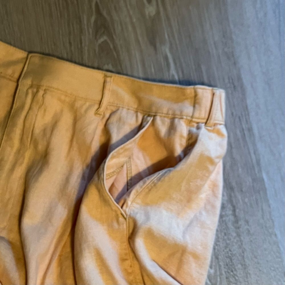 Abercrombie & Fitch linen Bermuda Tailored Orange shorts L NWT - Picture 12 of 14